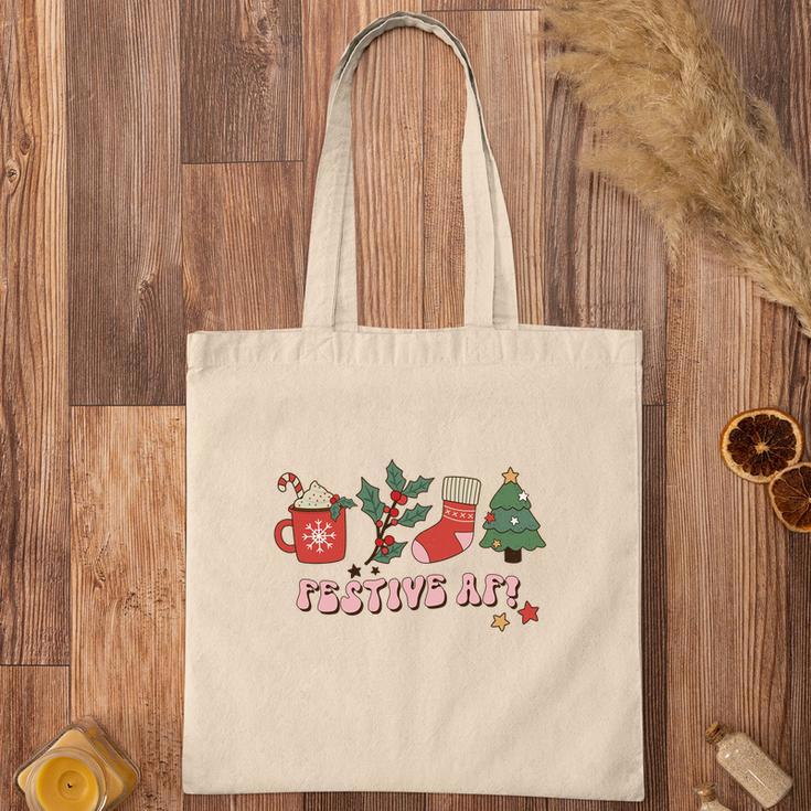 Retro Christmas Christmas Coffee Festive Af Tote Bag
