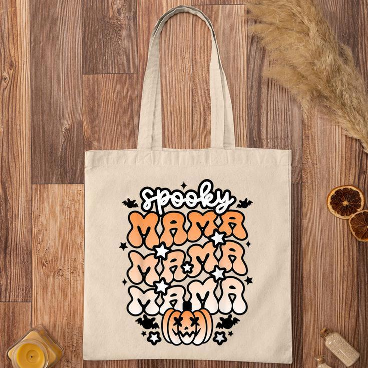 Retro Spooky Mama Floral Boho Ghost Mama Halloween Costume Tote Bag