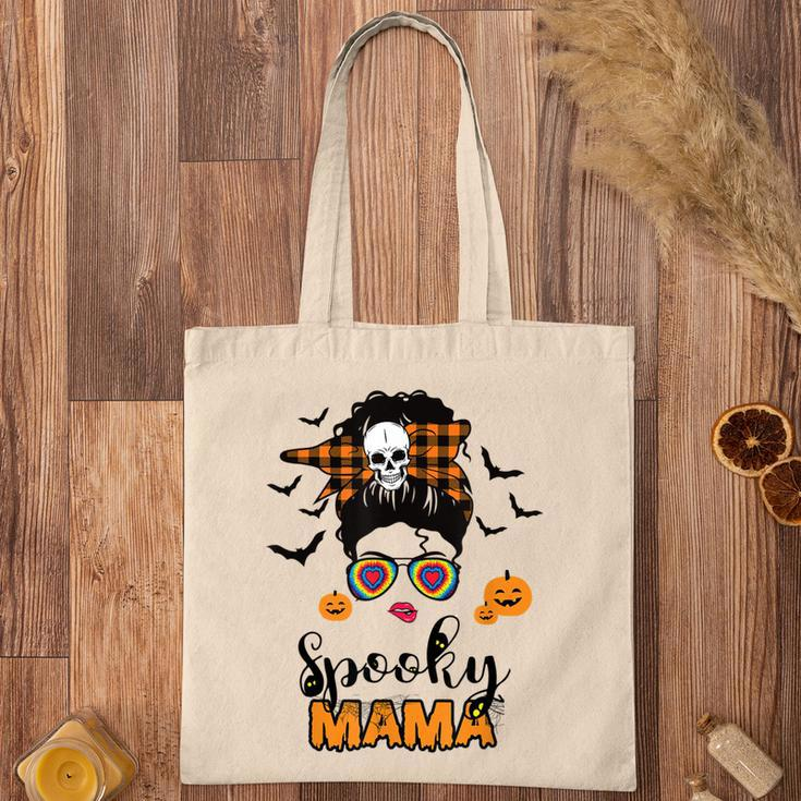 Spooky Mama Messy Bun For Halloween Messy Bun Mom Monster Tote Bag