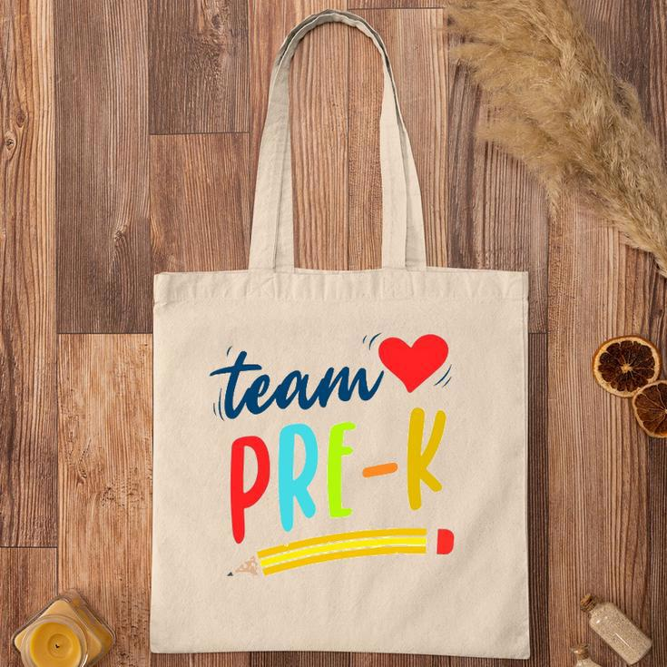 Team Pre-K Preschool Teacher Student First Day Of Pre-School Tote Bag
