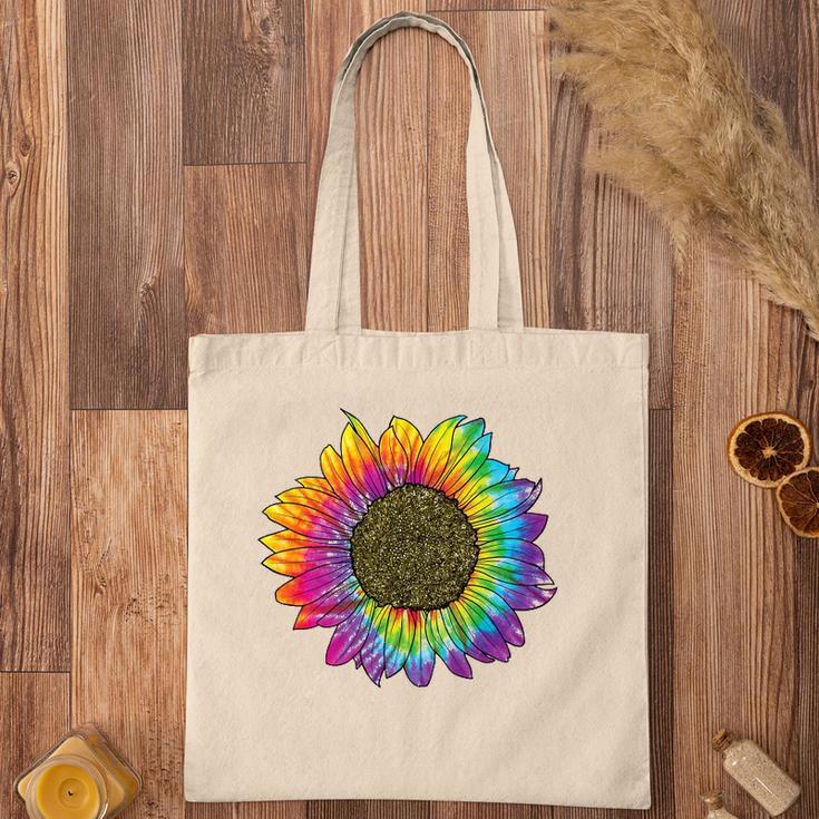 Tie Dye Sunflower Peace Love 60S 70S Hippie Retro Vintage Tote Bag