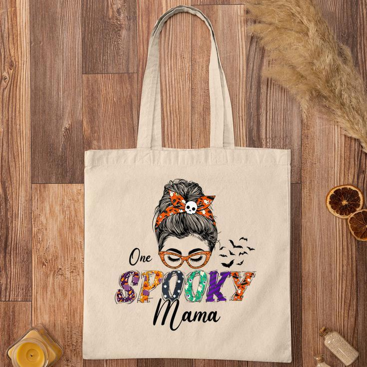 Womens Halloween One Spooky Mama Family Matching Costume Tote Bag