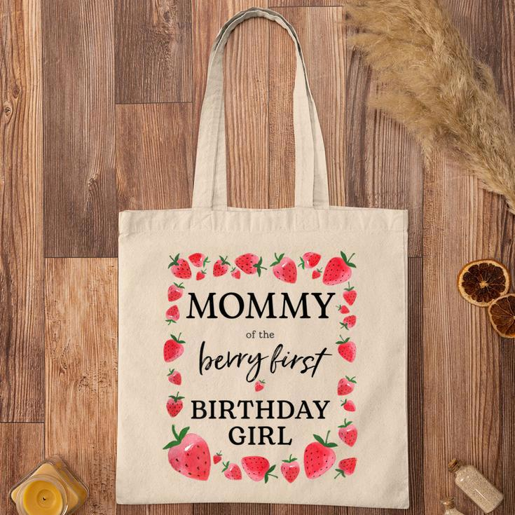 Womens Mommy Of The Berry First Birthday Girl Sweet One Strawberry Tote Bag