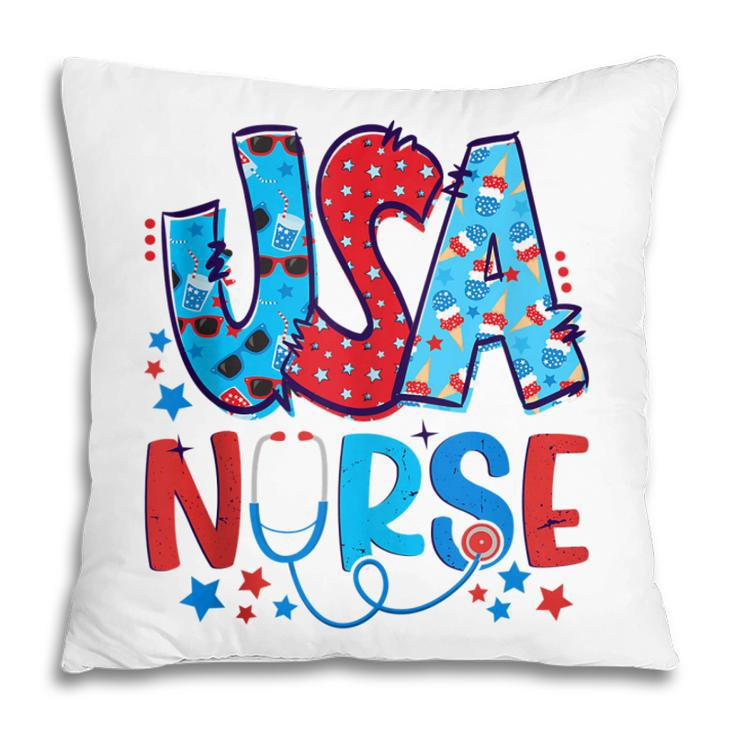 4Th Of July Usa Nursery American Nurse 2022 Patriotic Nurse  Pillow