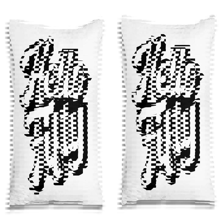 50Th Birthday Gift Hello Fifty Graphic Birthday Pillow