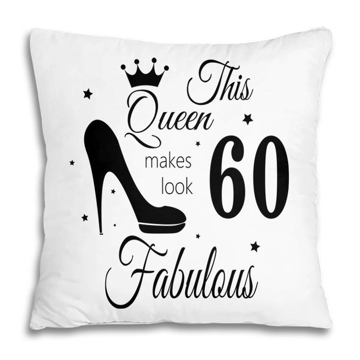 60 All Black High Heels 60Th Birthday Pillow