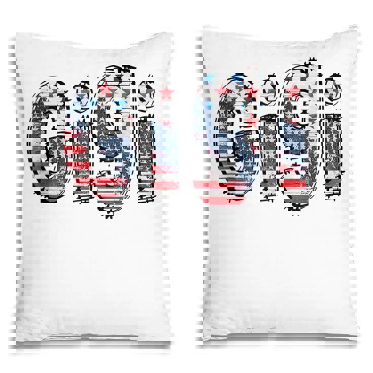 America Gigi Retro American Flag Patriotic Gigi 4Th Of July Pillow