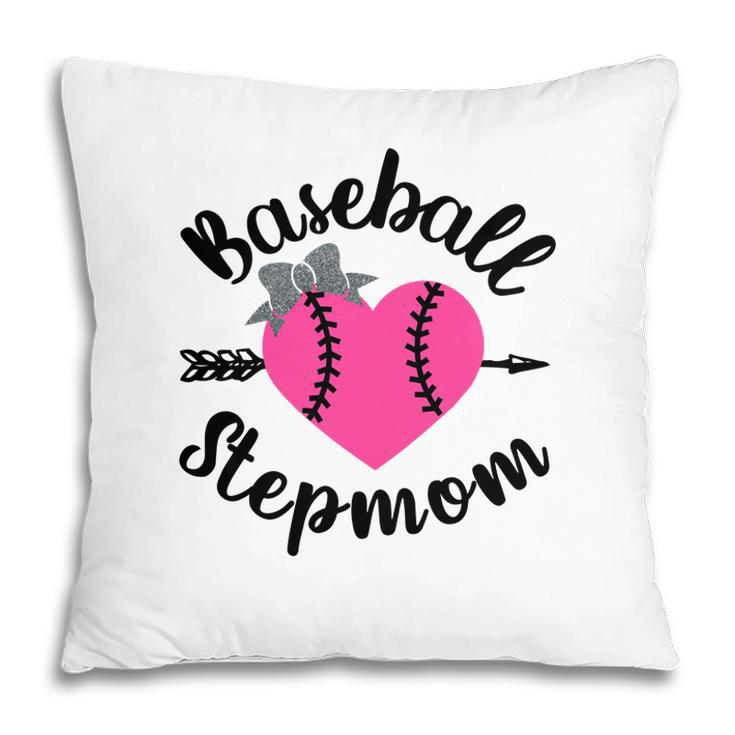 Baseball Stepmom Heart Happy Mothers Day 2022 Pillow