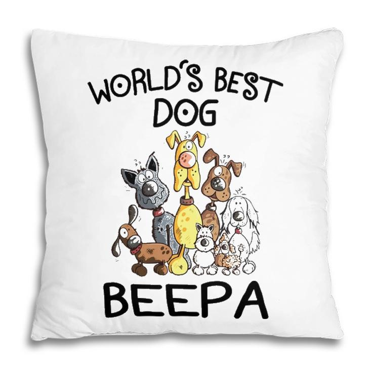 Beepa Grandpa Gift   Worlds Best Dog Beepa Pillow