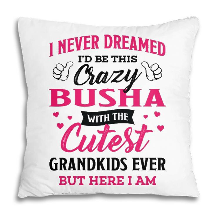 Busha Grandma Gift   I Never Dreamed I’D Be This Crazy Busha Pillow