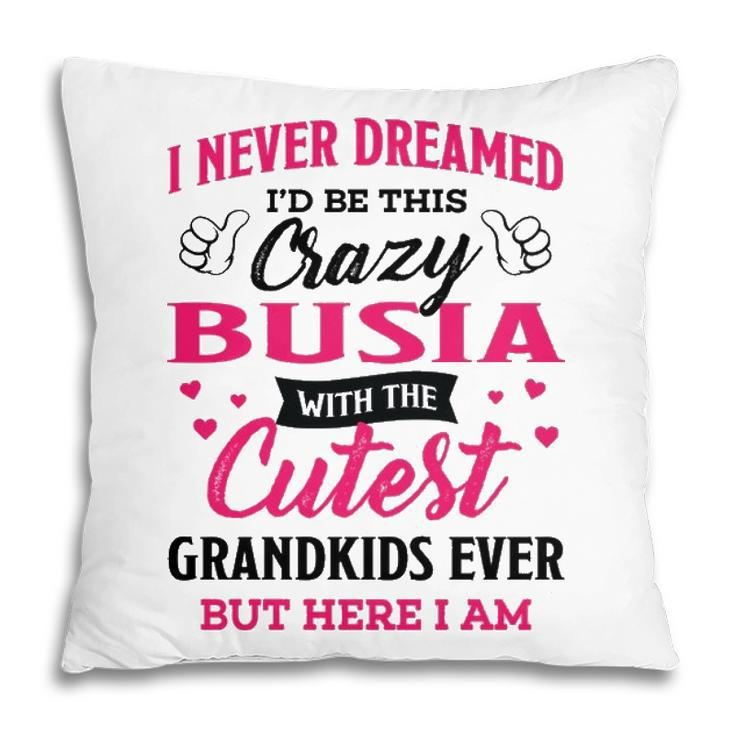Busia Grandma Gift   I Never Dreamed I’D Be This Crazy Busia Pillow