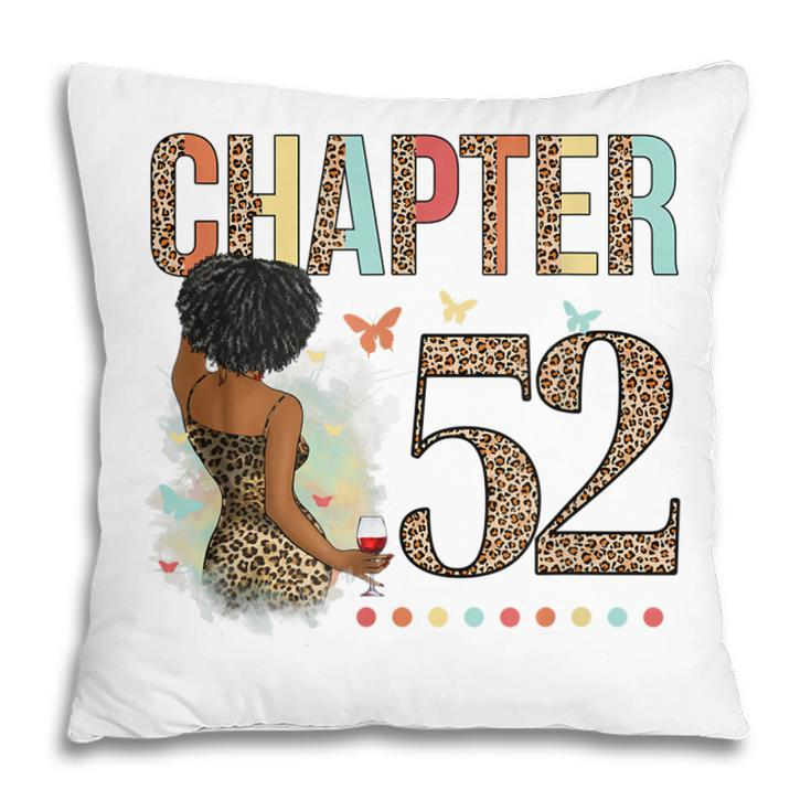 Chapter 52 Years Old 52Nd Birthday Leopard Afro Black Womens  Pillow