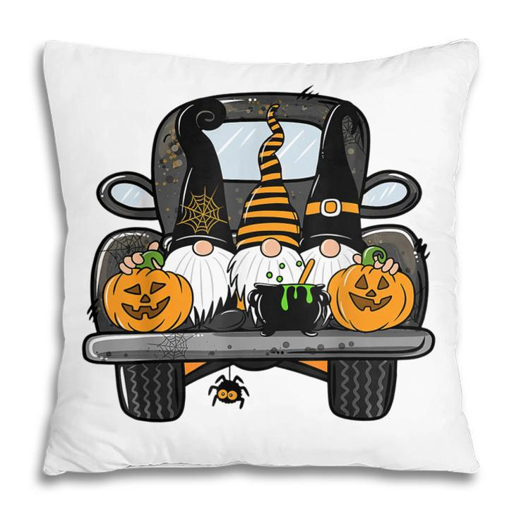 Cute Gnomes Pumpkin With Truck Halloween Costume Party  Pillow