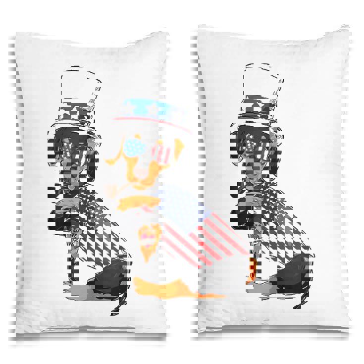 Dachshund Dog Merica 4Th Of July Usa American Flag Men Women Pillow