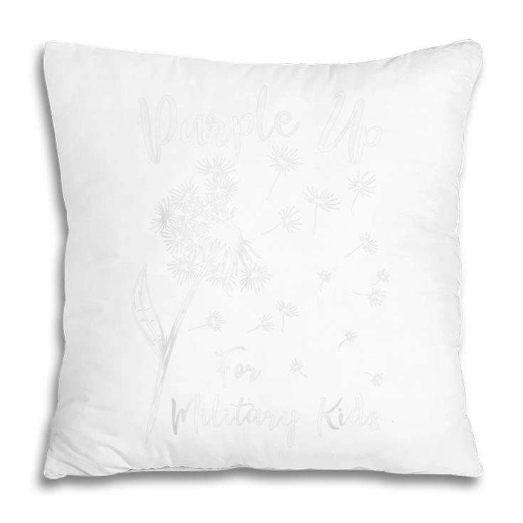 Dandelion Purple Up For Military Kids Army Child Month  Pillow