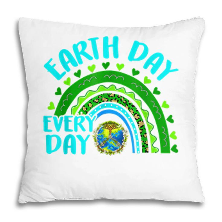 Earth Day Everyday Rainbow Love World Earth Day Anniversary  Pillow