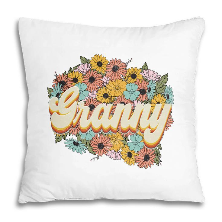 Florals Retro Granny Flower Vintage Mothers Day Pillow