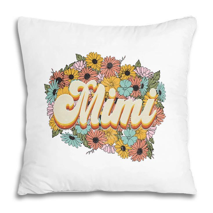 Florals Retro Mimi Flower Vintage Mothers Day Pillow