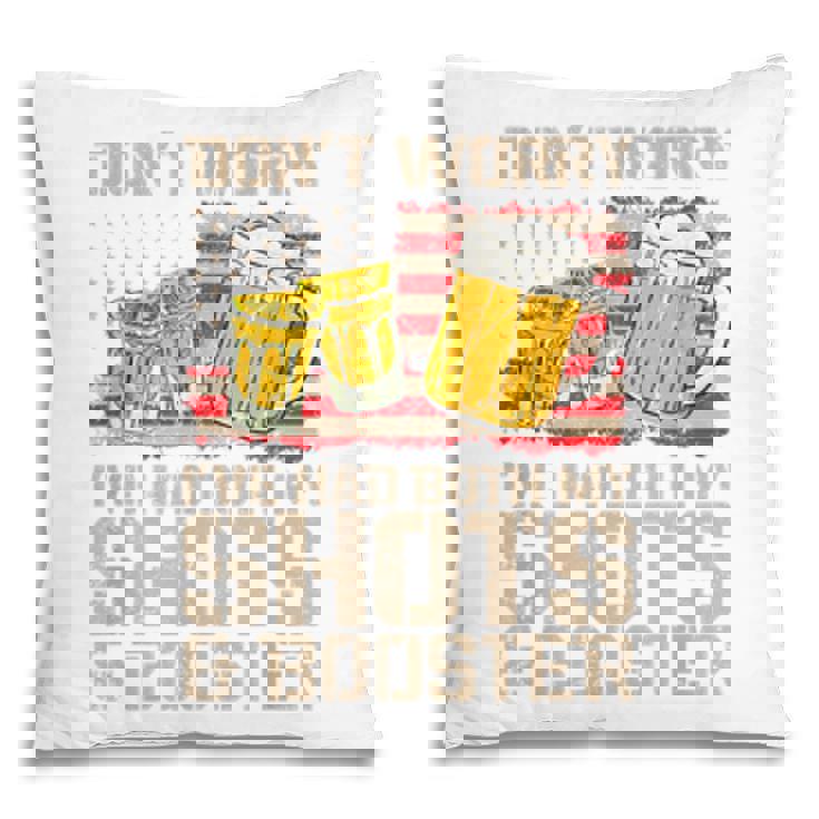 Funny Had My 2 Shots Dont Worry Had Both My Shots Tequila  Pillow