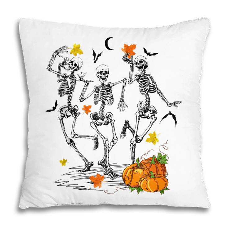 Funny Skeletons Dancing Halloween Dancing  Pillow
