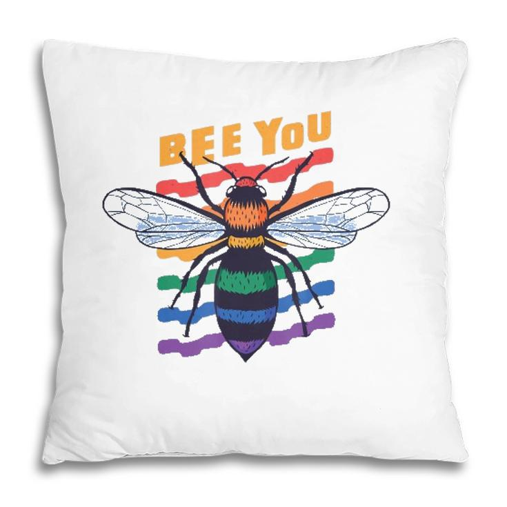 Gay Pride Month Lgbt Lesbian Bee You Rainbow Funny Gift Pillow