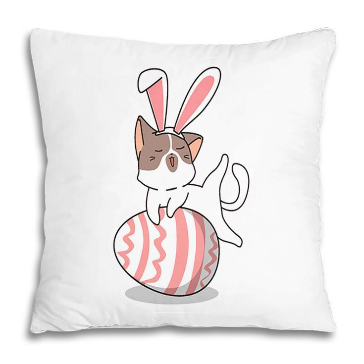 Giant Egg Bunny Cat Cute Kitten Happy Easter Day Present Pillow
