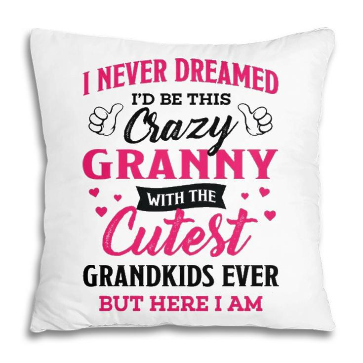 Granny Grandma Gift   I Never Dreamed I’D Be This Crazy Granny Pillow