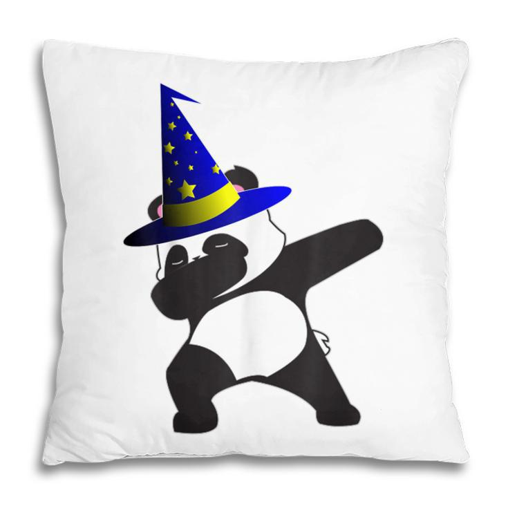 Halloween Dabbing Wizard Panda Bear Magic Witch Hat Gift  Pillow