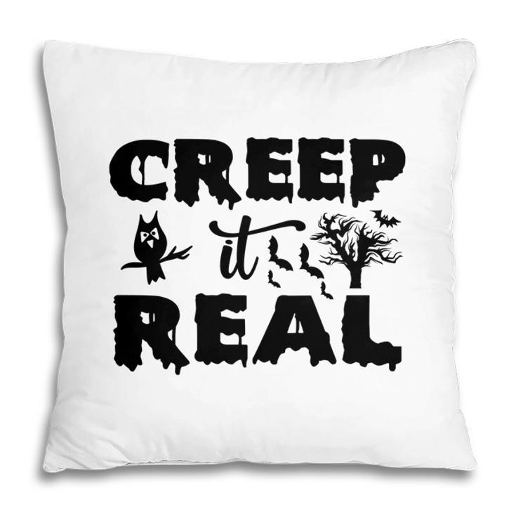 Halloween Owl Creep It Real Pillow