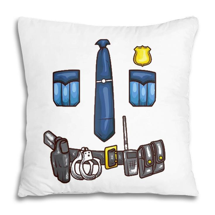 Halloween Police Officer Law Enforcement Costume Funny Humor Pillow