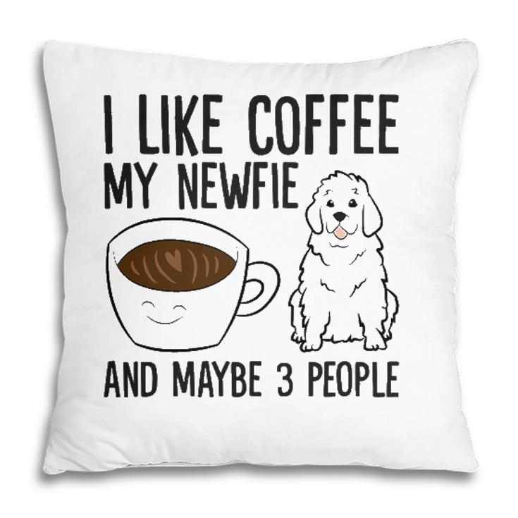 I Like Coffee My Newfie And Maybe 3 People Pillow