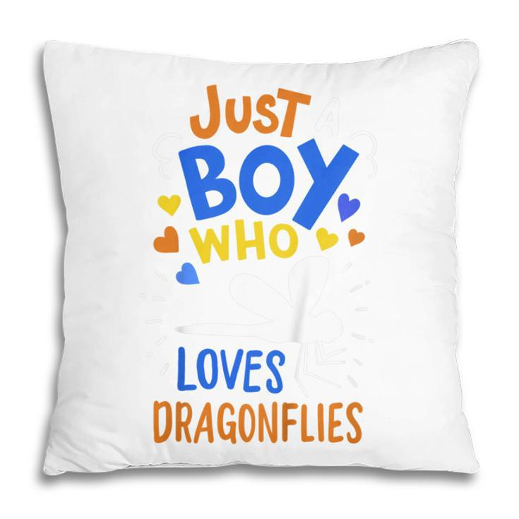 Kids Dragonfly Just A Boy Who Loves Dragonflies Gift  Pillow