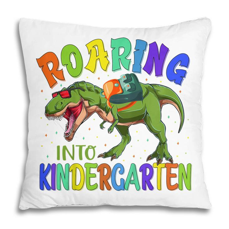 Kids Kids Roaring Into Kindergarten Funny First Day Of School Pillow