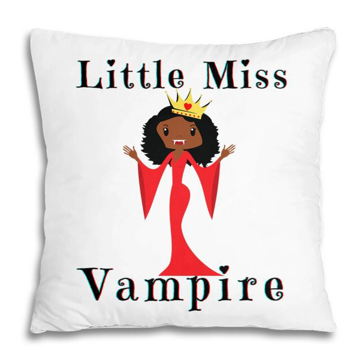Kids Little Miss Vampire Black Girl Magic Funny Brown Skin Girls   Pillow