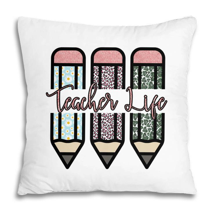Life Of Teachers Are Associated With Pens And Books Pillow