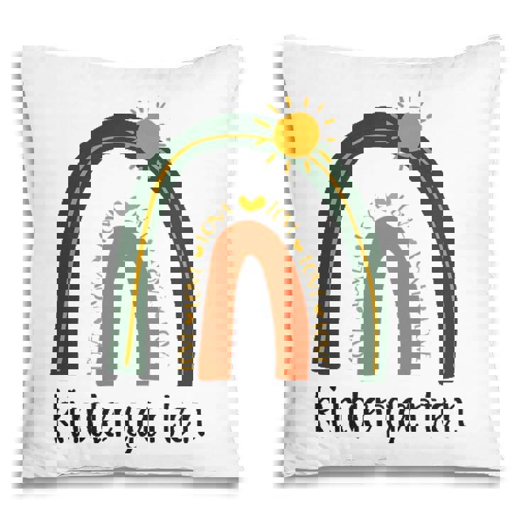Love Rainbow Proud Nursery Preschool Kindergarten Teacher Pillow