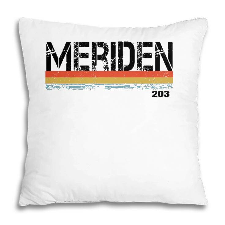 Meridan Conn Area Code 203 Vintage Stripes Gift & Sovenir Pillow