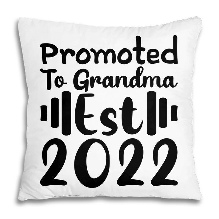 Promoted To Grandma 2022 Black Happy Mothers Day Pillow
