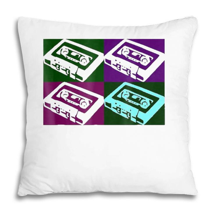Retro 80S  Music Cassette Tapes Vintage Mixtape Pillow