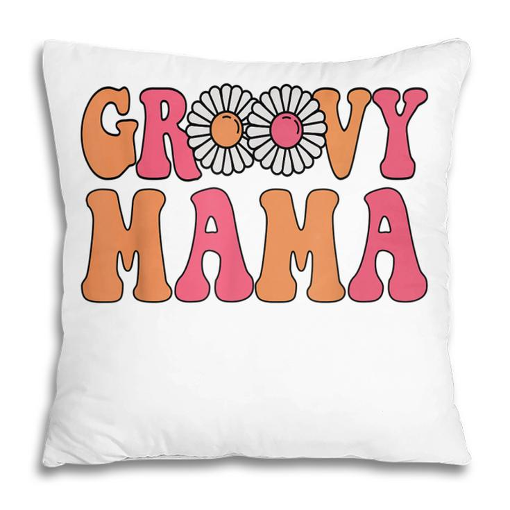 Retro Groovy Mama Matching Family 1St Birthday Party  V2 Pillow
