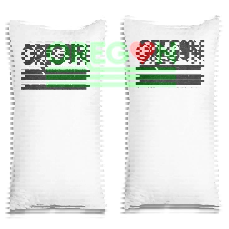 Retro Oregon Love Home State Pillow