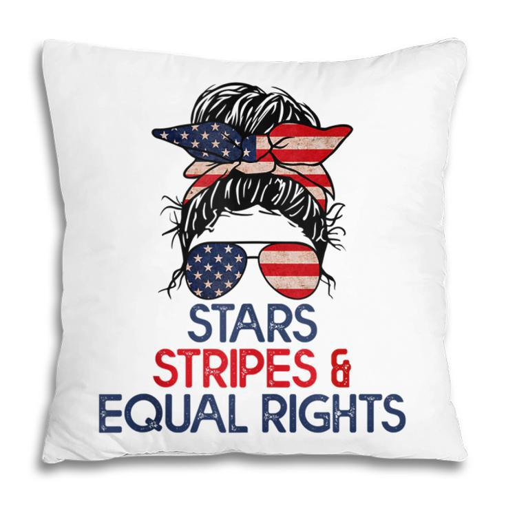 Retro Pro Choice Stars Stripes And Equal Rights Patriotic  Pillow