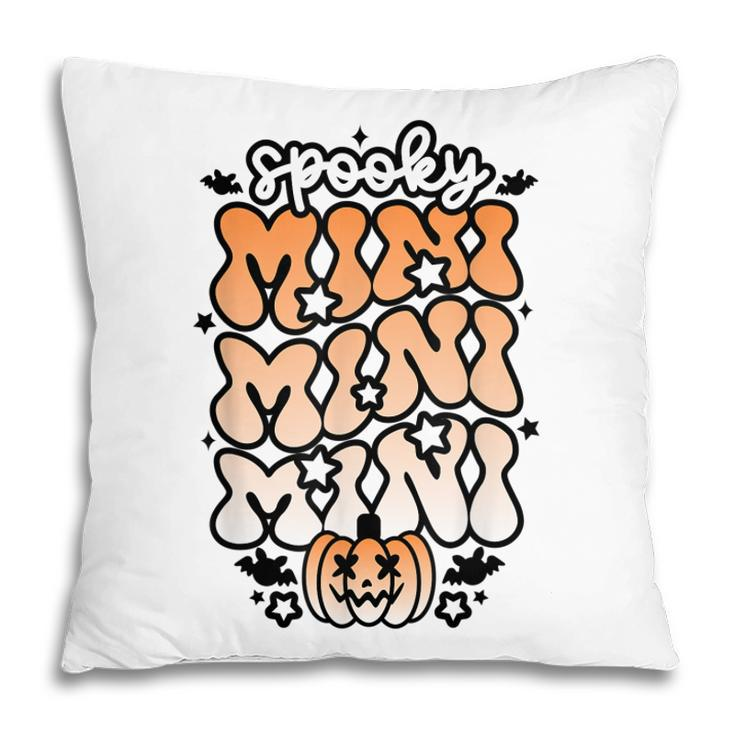 Retro Spooky Mini Floral Boho Ghost Mini Halloween Costume  V2 Pillow