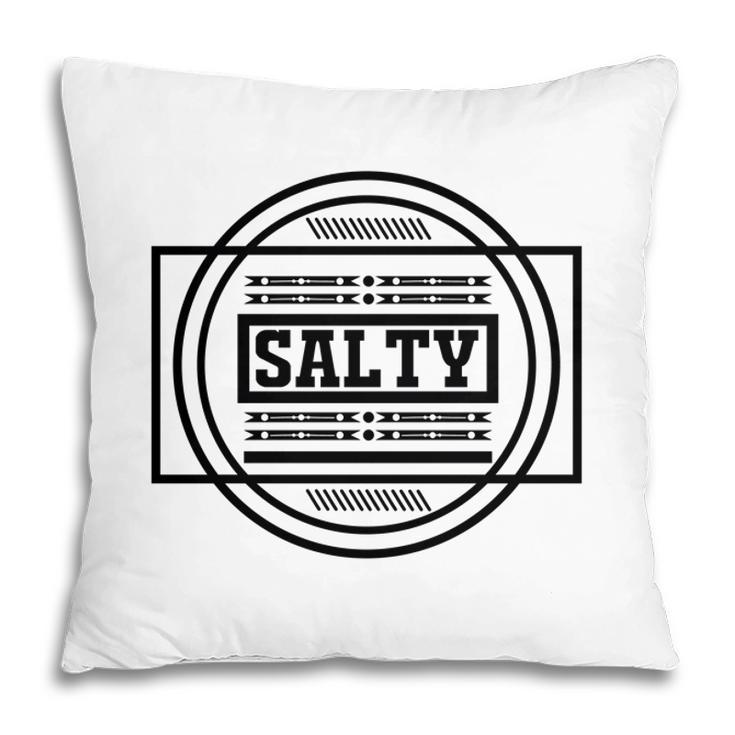 Salty Bible Verse Black Graphic Circle Great Christian Pillow