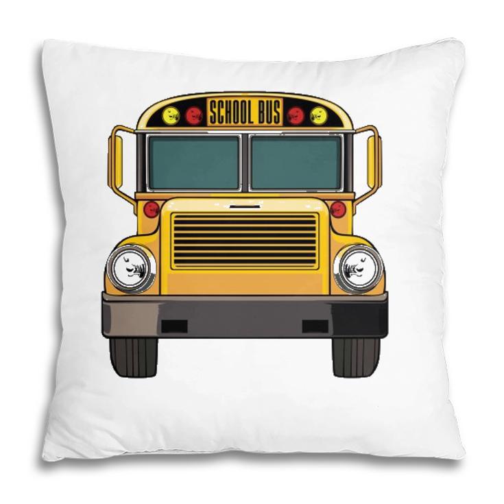 School Bus Driver Mechanic Road Vehicle Halloween Costume Pillow