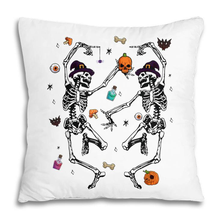 Spooky Halloween Skeleton Dancing Funny Happy Halloween  Pillow