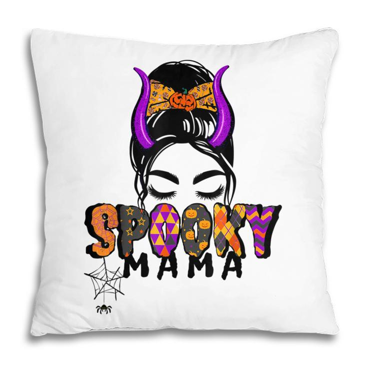 Spooky Mama Halloween Mom  V2 Pillow