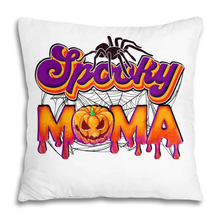 Spooky Mama Jack O Lantern Halloween Mama Pumpkin  Pillow
