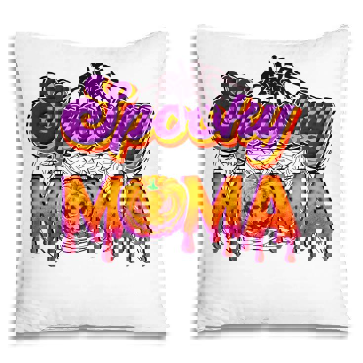 Spooky Mama Jack O Lantern Halloween Mama Pumpkin  Pillow