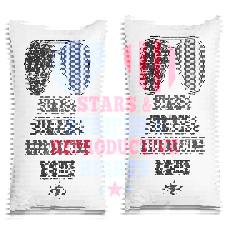 Stars Stripes Reproductive Rights American Flag 4Th Of July Pillow